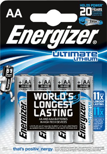 4ks Energizer Ultimate Lithium AA tužkové baterie