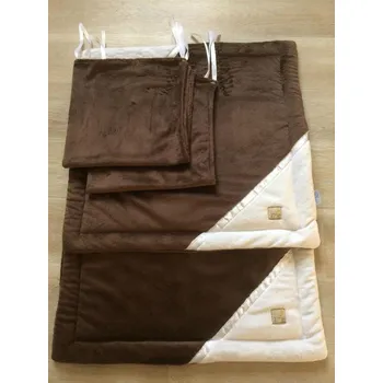 Pelíšek pro kočku Rajen plyšový set do klece hnědý (velký)