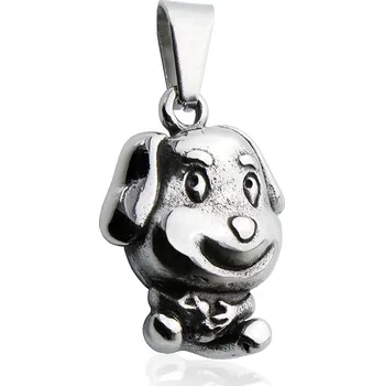 Přívěsek Přívěsek stříbrný pes z chirurgické oceli S600080