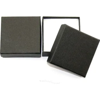 Dárková krabička Dárková krabička černá 6 x 6cm - na přívěsek, náušnice