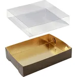 Vanička s obalem 295x265, v.40mm (kůže hnědá/zlato) 10 ks/bal