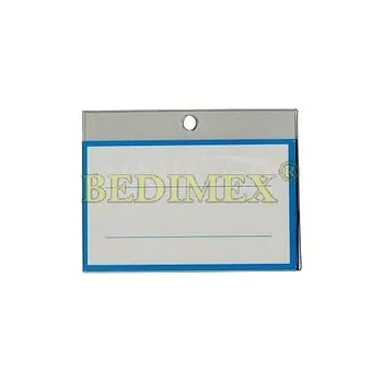 Rozlišovač klíče identifikační PVC visačka 68x90 mm čirá s jmenovkou celé balení