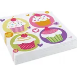 Amscan Muffiny ubrousky bílé 33 x 33 cm 20 ks 