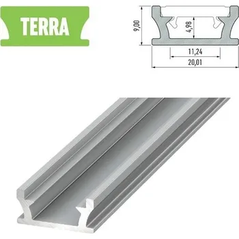 LED lišta LEDLabs Hliníkový profil LUMINES TERRA 1m pro LED pásky, stříbrný