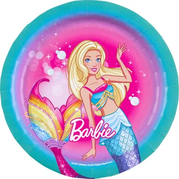 Amscan Barbie talíře 18 cm 8 ks