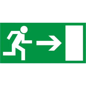 Značení Únikový východ - vpravo - 20 x 10 cm - samolepící