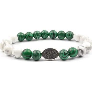 Náramek Moni - dámský náramek malachit, howlit bílý