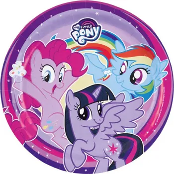 Amscan My Little Pony talíře 23 cm 8 ks