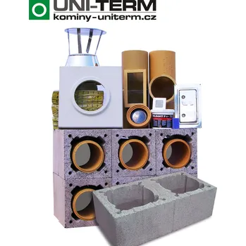 Komín Keramický dvouprůduchový komín pr. 180/180, výška 10,5 m CJ SKC-CM