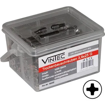 Šroub Vintec Šrouby do sádrokartonu 3,9x25 G, 1000 ks