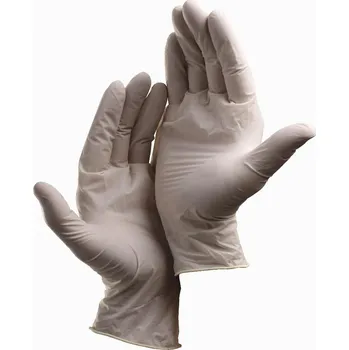 Pracovní rukavice Jednorázové rukavice latexové pudrované M