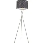 Globo 15228S1 KIDAL - Moderní stojací lampa na kovové trojnožce 1 x E27, Ø 62cm (Textilní stojací lampa s moderním stínidlem)