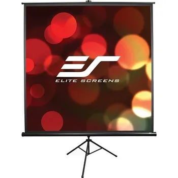 Elektronika Elite Screens T100UWV1 100" Projekční plátno, mobilní, trojnožka, 100" (254cm), 4:3, 203,2×152,4 cm, MaxWhite, gain 1.1, přední projekce, černá case T100UWV1