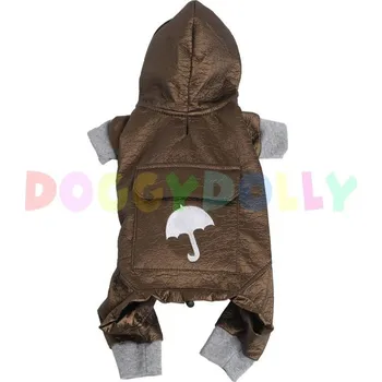 Obleček pro psa Doggydolly,Lehká pláštěnka Doggydolly hnědá XXS