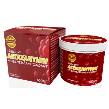 Přírodní produkt Topvet Astaxanthin přírodní antioxidant 60 tob.