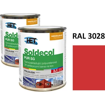 barva na kov Soldecol PUR SG 0,75 L RAL 3028
