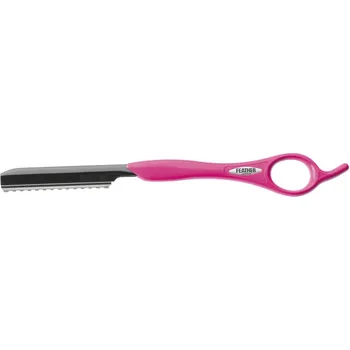 Břitva na holení Seřezávač na vlasy Feather Titanium - růžový (771980006) + dárek zdarma