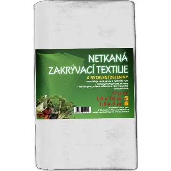 Mulčovací textilie Zakrývací netkaná textilie 17g, 1,6x10m bílá (Netkaná zakrývací textilie, celá role)