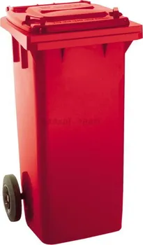 Popelnice Proteco popelnice s kolečky 120 l červená