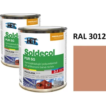 barva na kov Soldecol PUR SG 0,75 L RAL 3012