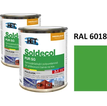 barva na kov Soldecol PUR SG 0,75 L RAL 6018