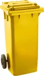 Proteco popelnice s kolečky 120 l žlutá
