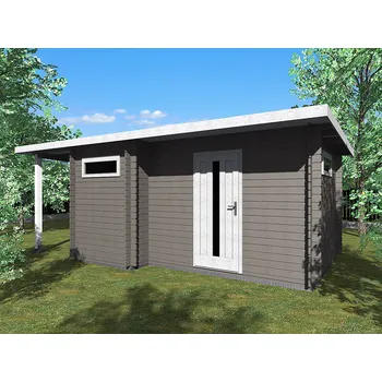 Zahradní domek Ueli 450x300 28 mm + přístřešek
