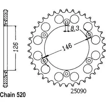 Řetězová sada pro motocykl Sifam Rozeta pro Suzuki DR-z