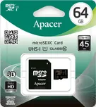 Apacer microSDXC 64 GB UHS-I + adaptér…