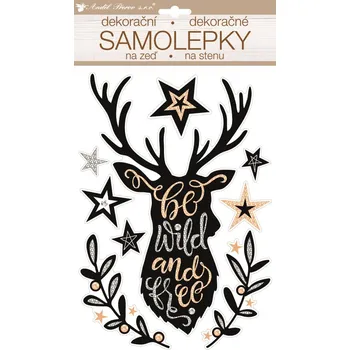 Samolepící dekorace Anděl Samolepka za zeď jelen prostorová 36 x 21 cm 10394