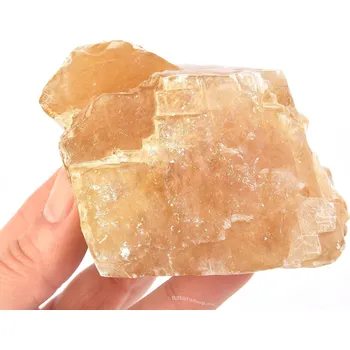 Přírodní kámen Surový kalcit medové barvy 78mm