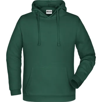Pánská mikina Daiber Pánská mikina s kapucí Basic Hoody JN796 Barva: Zelená tmavá, Velikost: XL