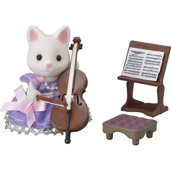 Recenze Sylvanian Families Město 6010 Cellistka hedvábná kočka Figurka Recenze Sylvanian Families Město 6010 Cellistka hedvábná kočka