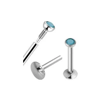 Piercing Šperky4U Piercing do brady - labreta, opalit modrý - LB01102-1210B