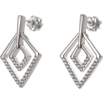 Náušnice Stříbrné naušnice s čirými zirkony 59260F