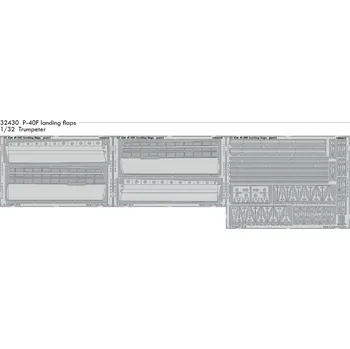 Plastikový model Eduard 1/32 P-40F landing flaps (TRUMPETER)