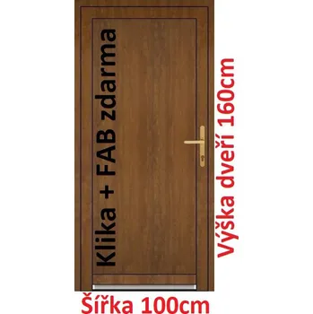 Vchodové dveře Vchodové plastové dveře plné Soft Emily 100x160 cm - Akce!