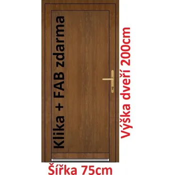 Vchodové dveře Vchodové plastové dveře plné Soft Emily 75x200 cm - Akce!