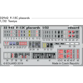 Plastikový model Eduard 1/32 F-15C placards (TAMIYA)