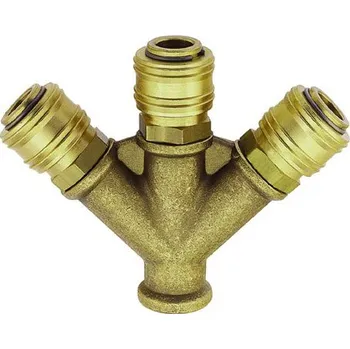 Fitinka LÜDECKE VWS38ES Roztrojka s rychlospojkami závit 3/8"