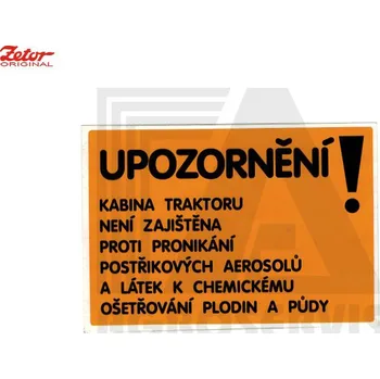 Oprava karosérie štítek upozornění