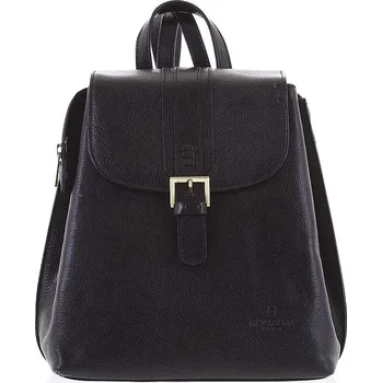 Městský batoh Kožený dámský moderní batoh černý - Hexagona Zosimos černá
