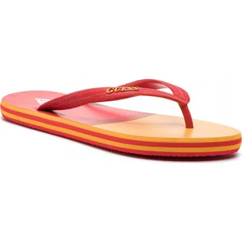 Dámské plavky Plážové žabky F92Z04-BB00H červeno-oranžová - GUESS červeno-oranžová M