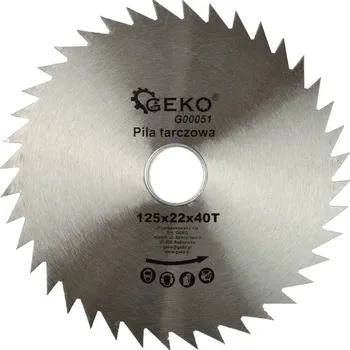 Pilový kotouč Geko G00051 125 x 22 mm 40 zubů