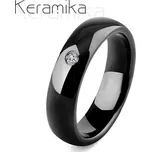 NUBIS® KM1010-6 Dámský keramický prsten černý, šíře 6 mm - velikost 50 - KM1010-6-50