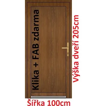 Vchodové dveře Vchodové plastové dveře plné Soft Emily 100x205 cm - Akce!