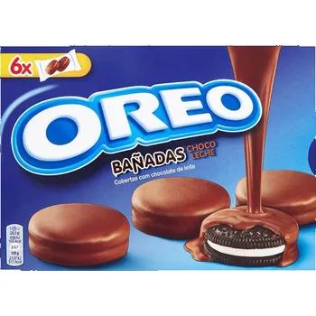 Sušenky OREO Baňadas Choco 246 g - slepované OREO v polevě (sušenka mlékem milovaná / v čokoládové polevě)