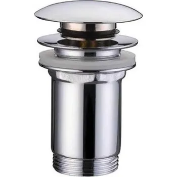 Sifon Umyvadlová výpusť pileta 5/4" KLIK-KLAK, velká zátka, celokovová