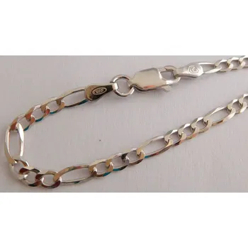 Souprava šperků Klenoty Budín Pánský stříbrný rhodiovaný řetízek 50cm FIGARO šíře 2,5mm 925/1000 5,21gr 030239600040 (Klenoty Budín Pánský stříbrný rhodiovaný řetízek 50cm FIGARO šíře 2,5mm 925/1000 5,21gr 030239600040)