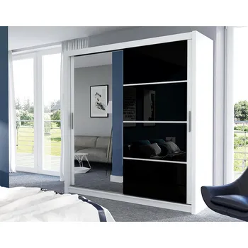 Šatní skříň Šatní skříň PHOENIX 150 bílá/černá